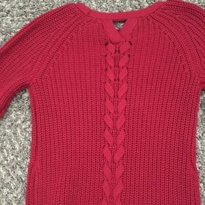 Red long sleeved sweater